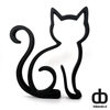 Modern kattenbeeldje – Minimalistische katten decoratie - 3dbende