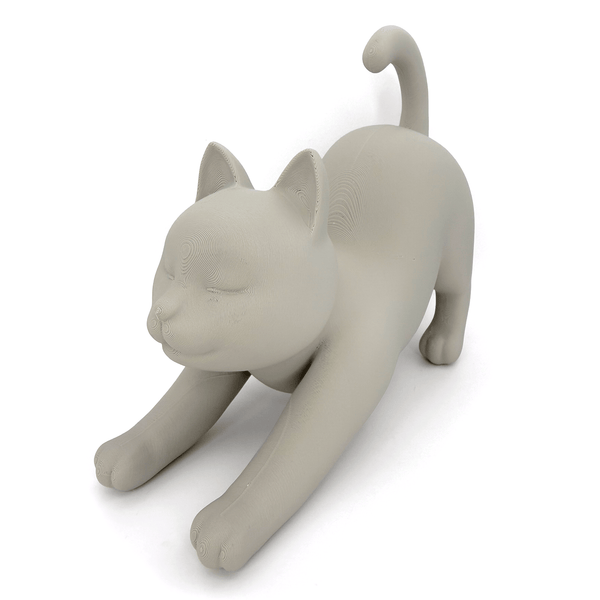 Moderne Dierensculpturen – Uitrekkende Kat - 3dbende