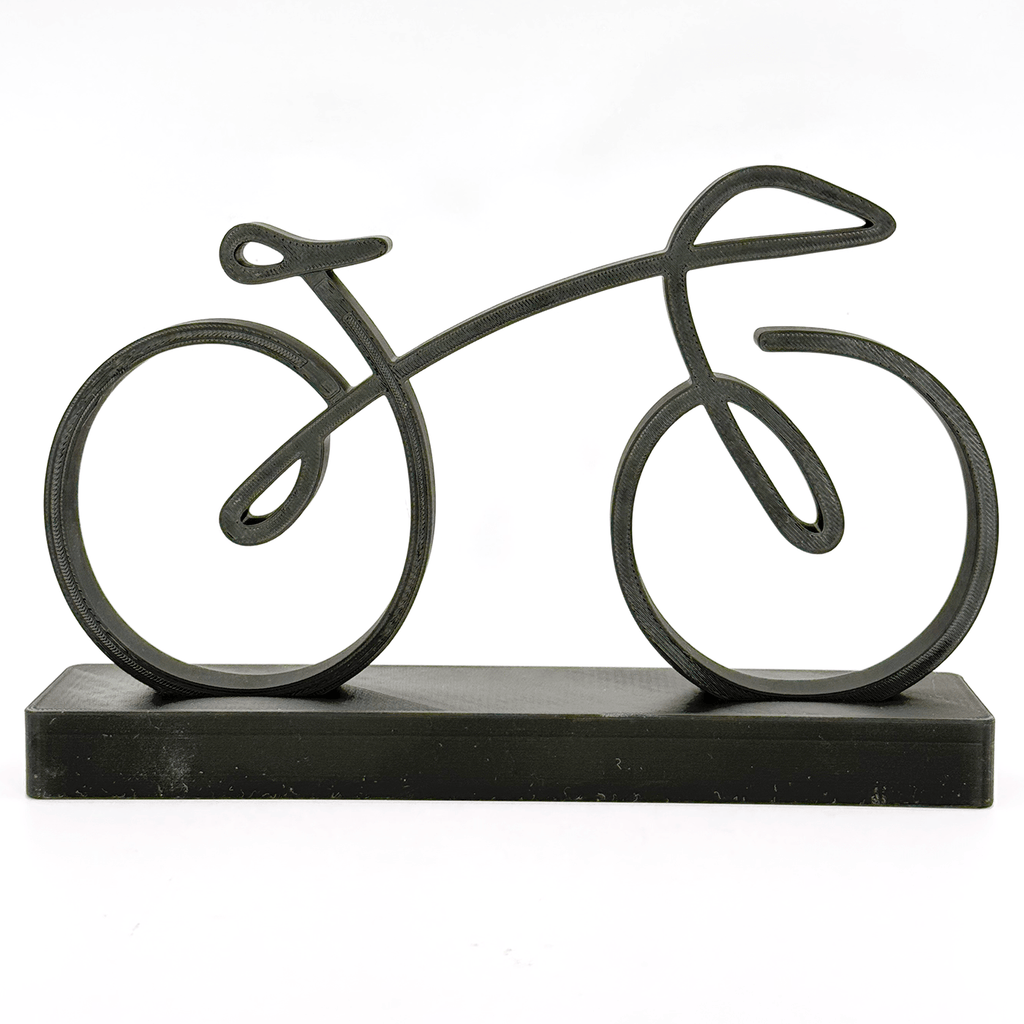 Moderne Fiets Decoratie – Minimalistisch Lijnontwerp op Sokkel - 3dbende