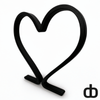 Een modern hartvormig ornament als woondecoratie