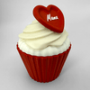 Moederdag cupcake met gepersonaliseerde hart - 3dbende
