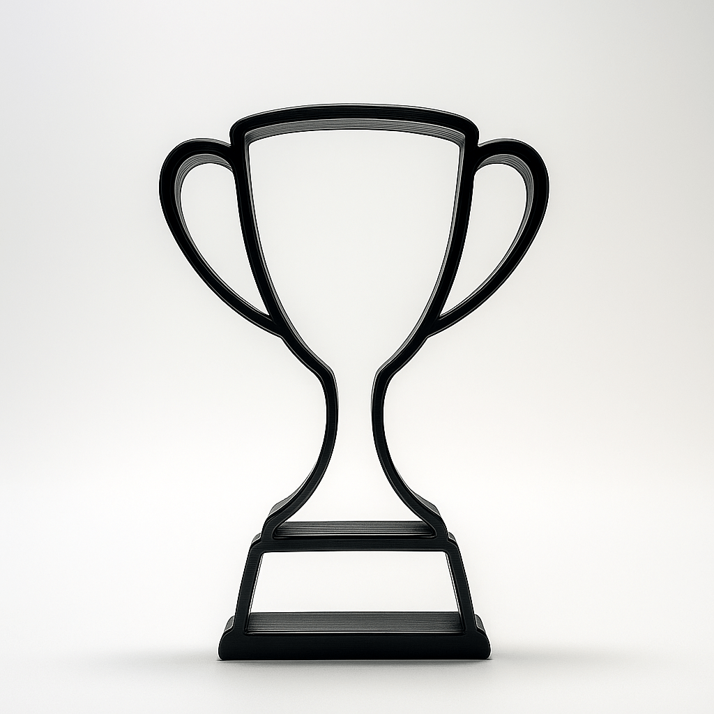 Opengewerkte Trofee – minimalistische award met maximale uitstraling - 3dbende