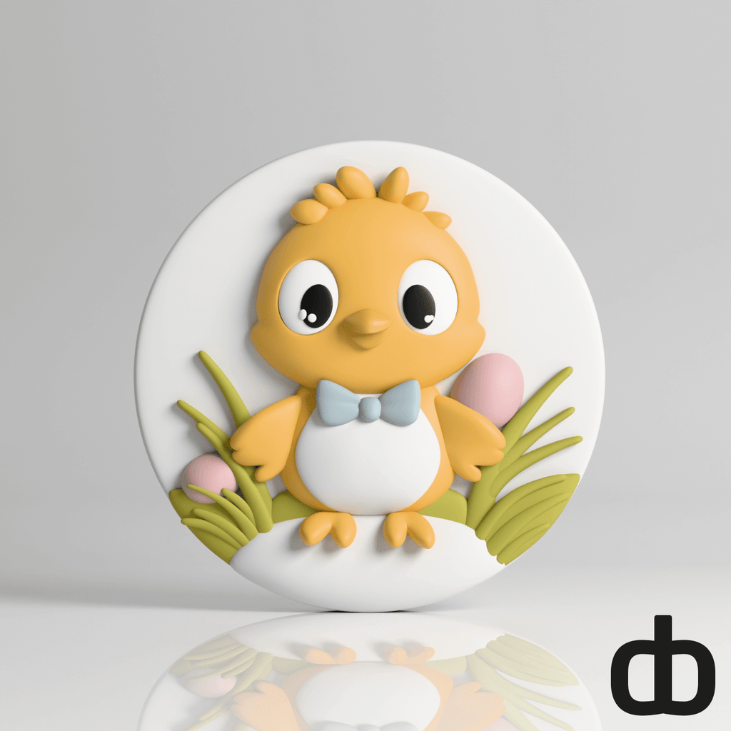 Paaskuiken Koelkastmagneet - 3dbende