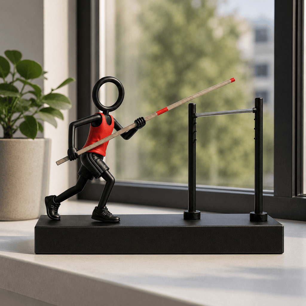 Polsstokhoogspringer Decoratie | Cadeau voor Atleet en Atletiekliefhebber - 3dbende