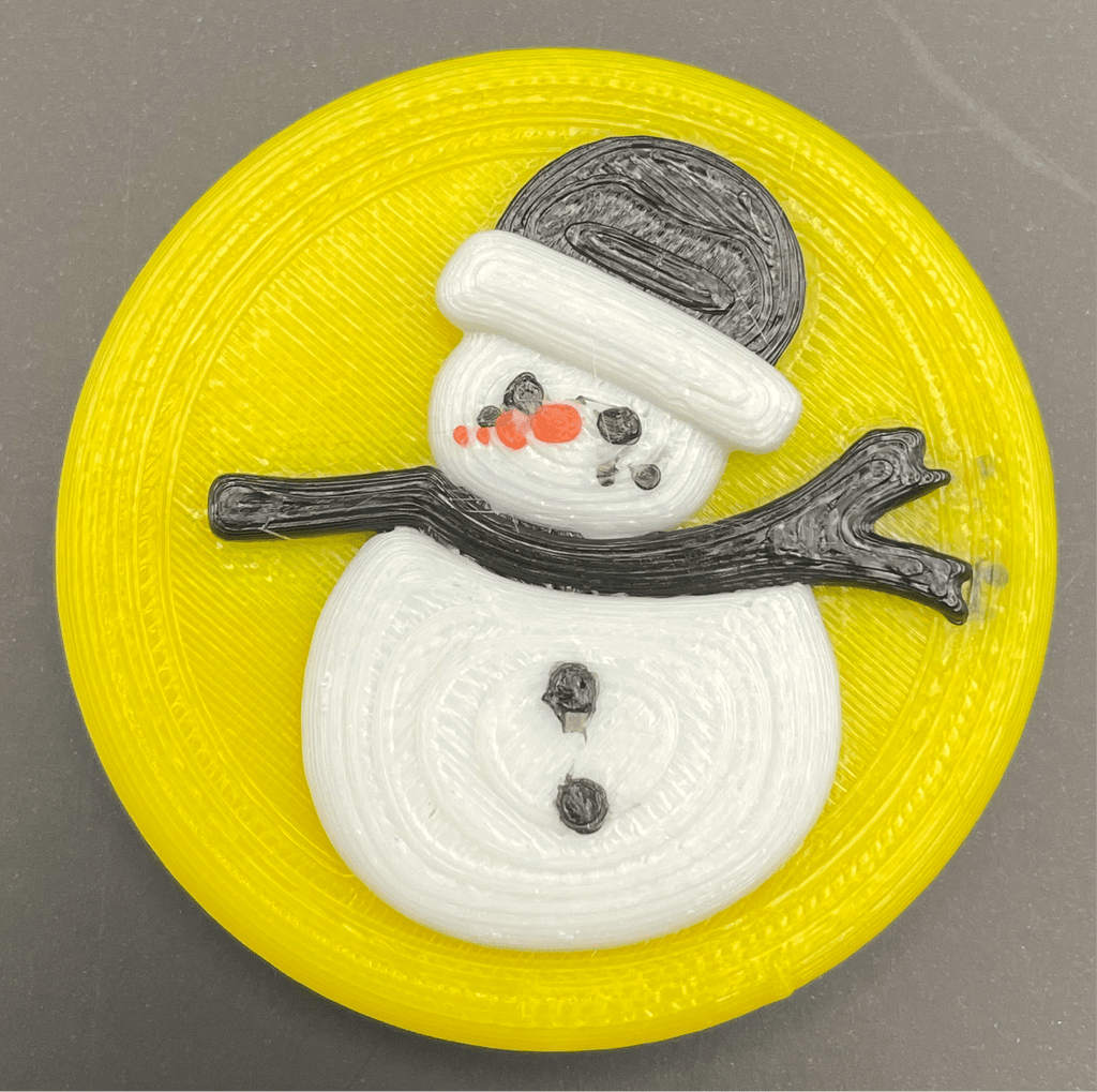 Sneeuwpop magneet - 3dbende