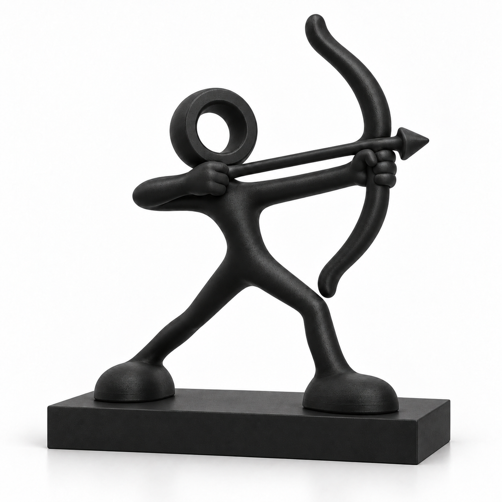 Sterrenbeeld Boogschutter met zwart voetstuk van 15 × 3 × 2 cm
