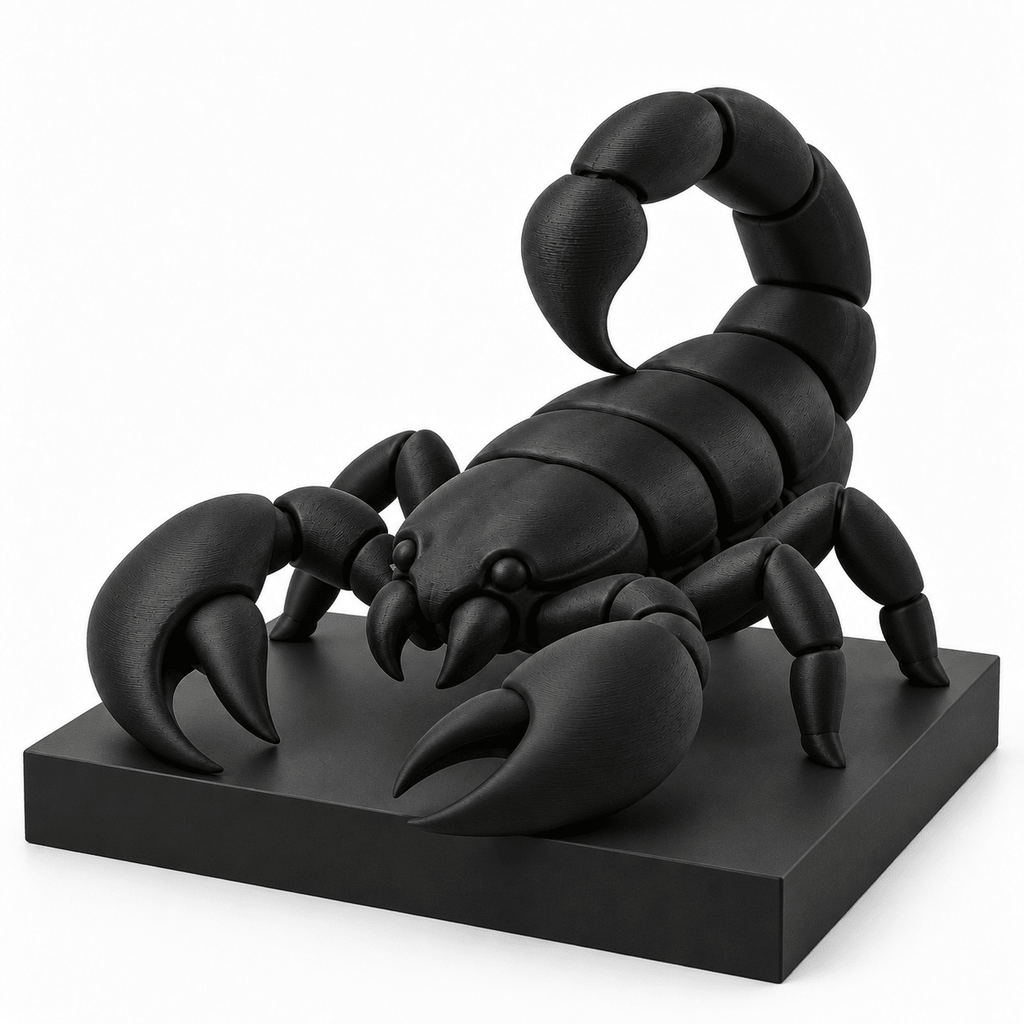 Sterrenbeeld Schorpioen met zwart voetstuk van 15 × 3 × 2 cm