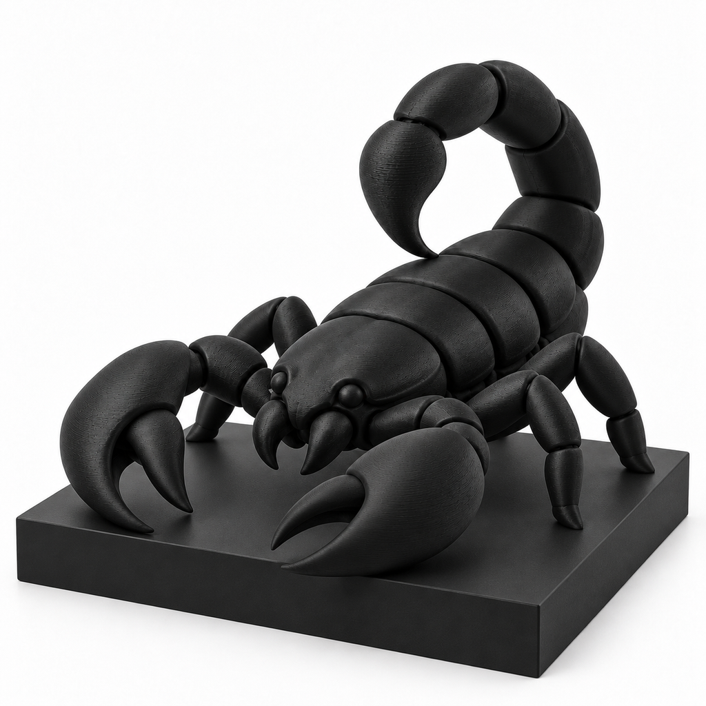 Sterrenbeeld Schorpioen met zwart voetstuk van 15 × 3 × 2 cm
