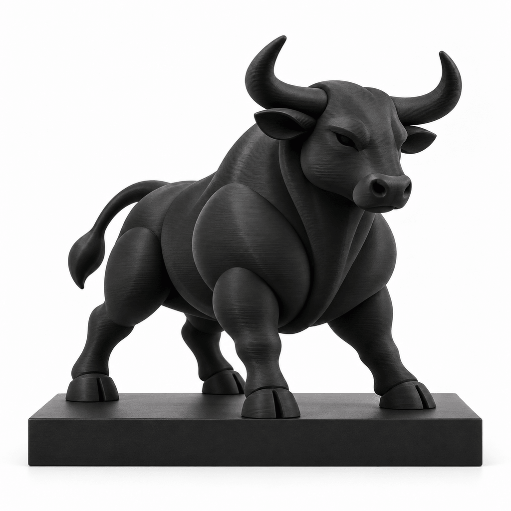 Sterrenbeeld Stier met zwart voetstuk van 15 × 3 × 2 cm
