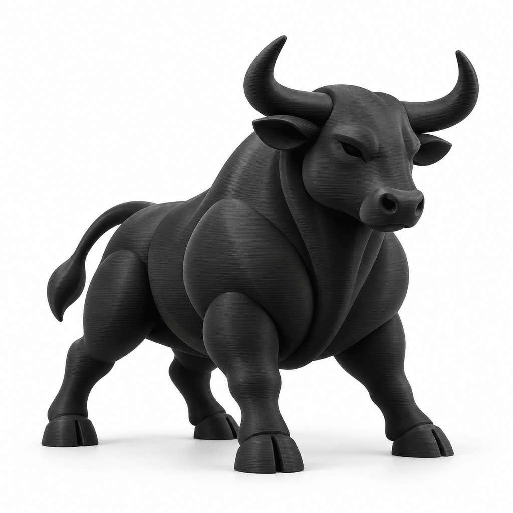 Zwart sterrenbeeld Stier zonder voetstuk
