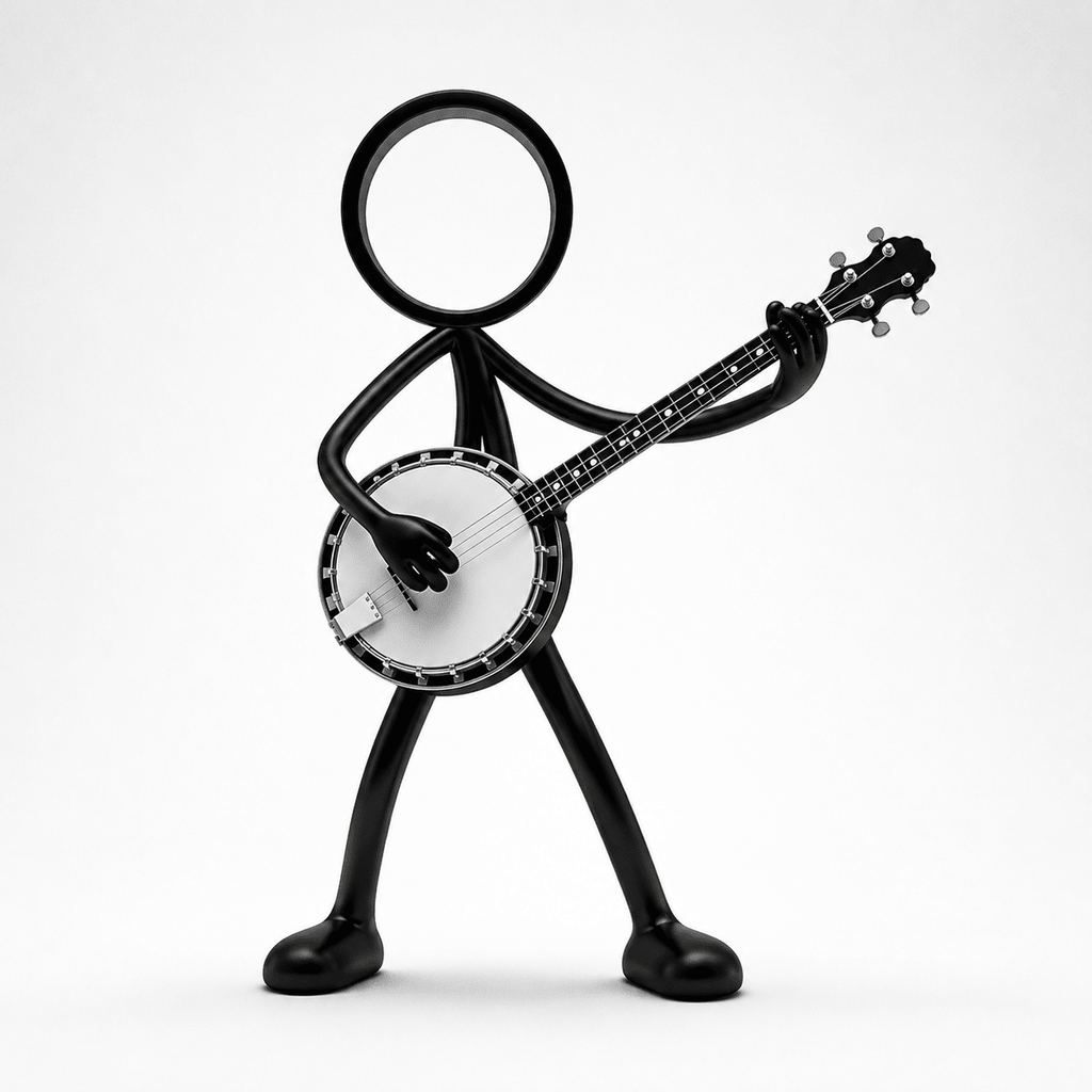 Stickyman Banjospeler - 3dbende