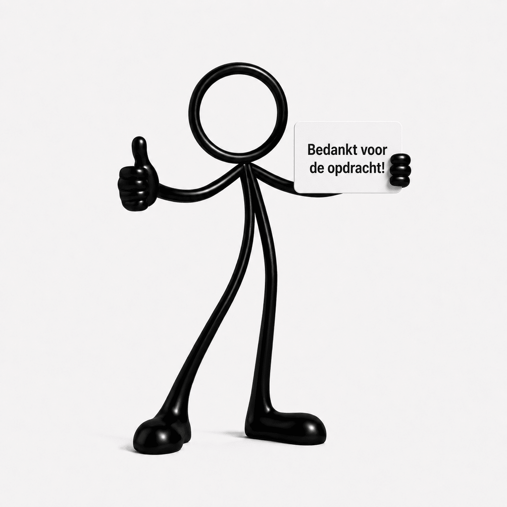 Stickyman Bedankt – Persoonlijk bedankje - 3dbende