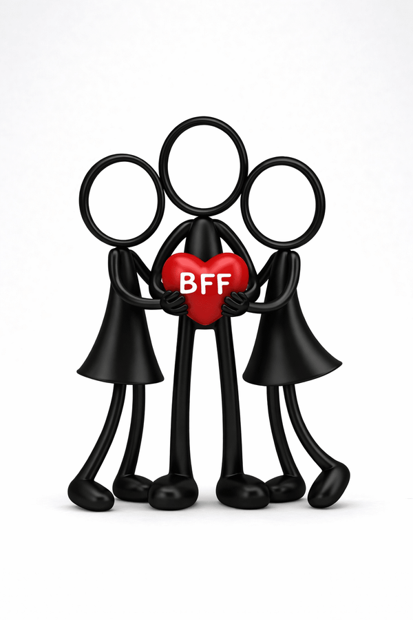 Stickyman BFF Trio (mix vriendinnen & vrienden) - 3dbende