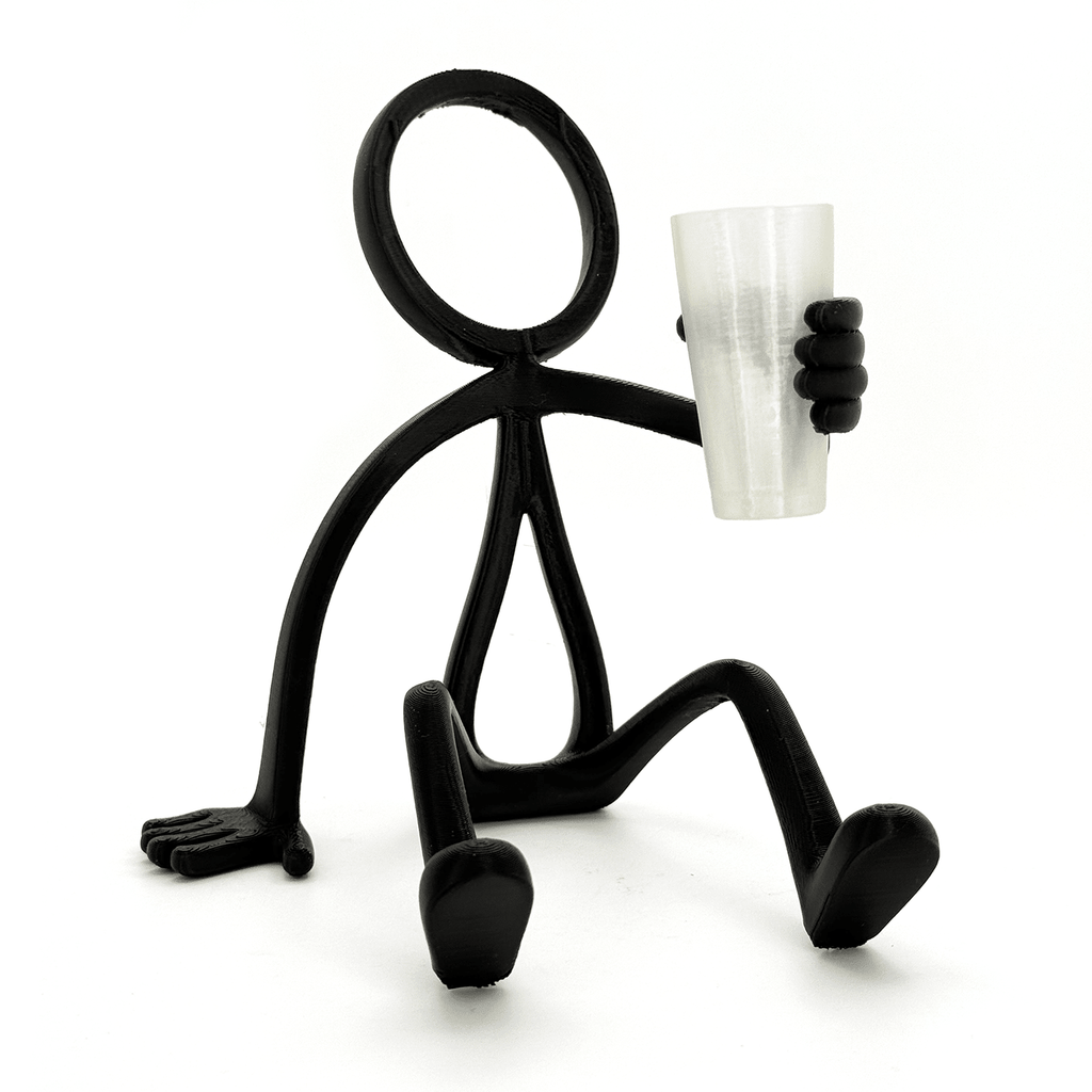 Stickyman Bierliefhebber Decoratie – Minimalistische Bierhouder voor Vensterbank of Bureau - 3dbende