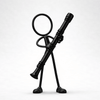 Stickyman Blokfluit Fluitist - 3dbende