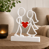 Stickyman Bruidspaar met hart - 3dbende