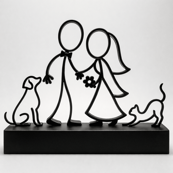 Stickyman Bruidspaar met Huisdieren - 3dbende