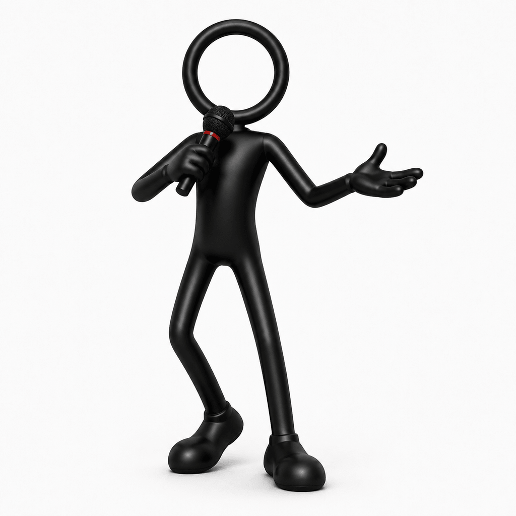 Stickyman Cabaretier – origineel cadeau voor comedian - 3dbende