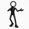 Stickyman Cabaretier – origineel cadeau voor comedian - 3dbende