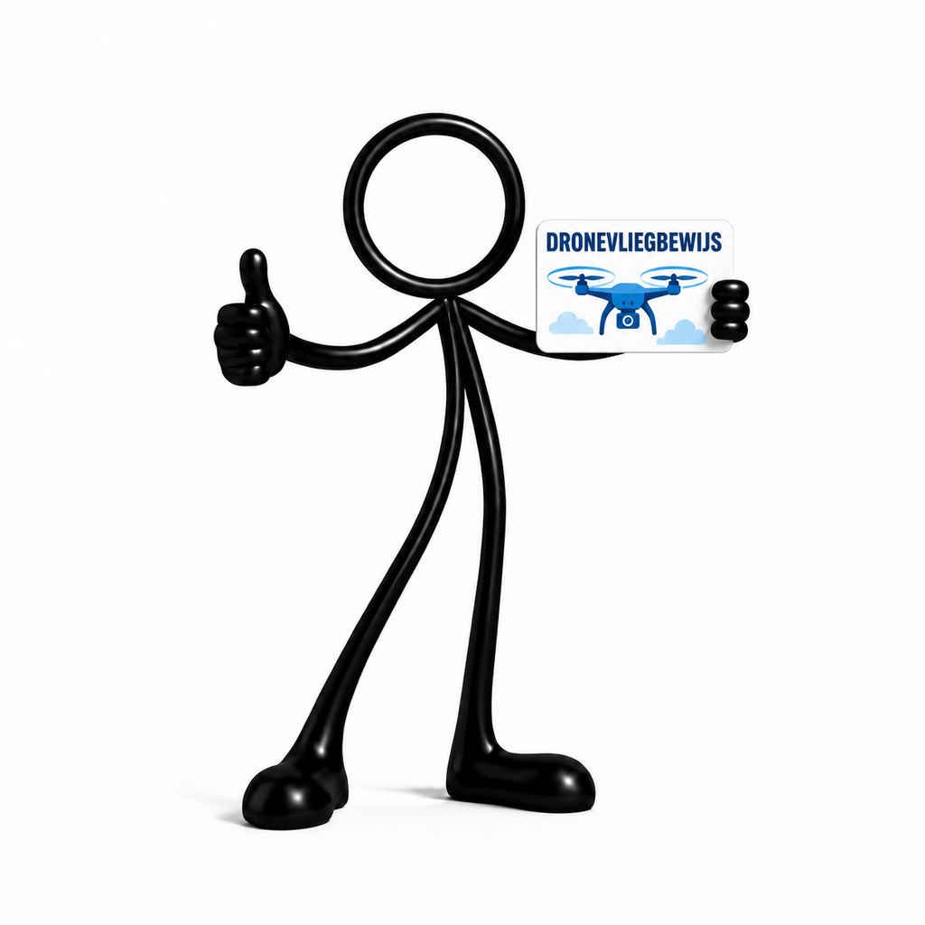 Stickyman drone op witte achtergrond