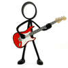 Stickyman Elektrische Gitarist - 3dbende