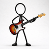 Stickyman Elektrische Gitarist - 3dbende