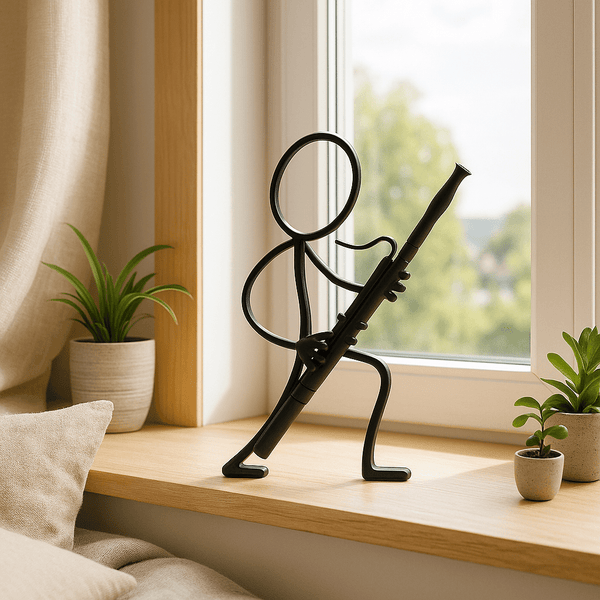 Stickyman Fagot Muzikant – Minimalistische muziekdecoratie voor liefhebbers van klassieke muziek - 3dbende