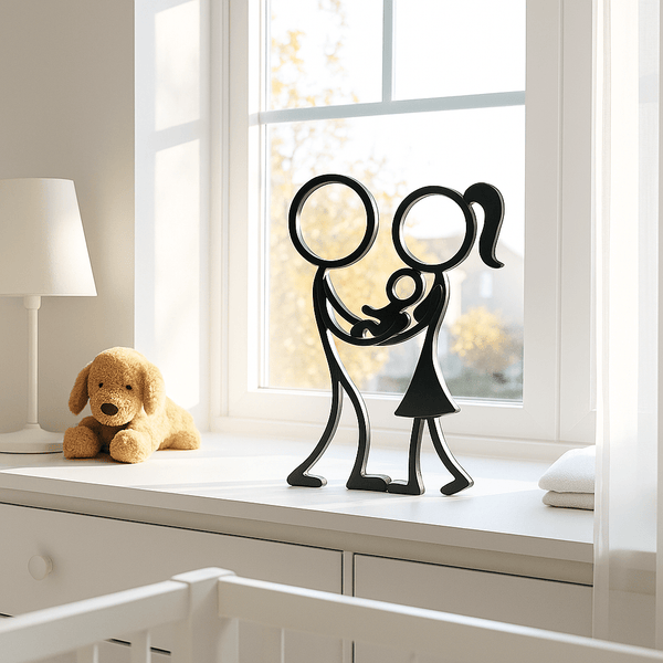 Stickyman Familie met Baby - 3dbende