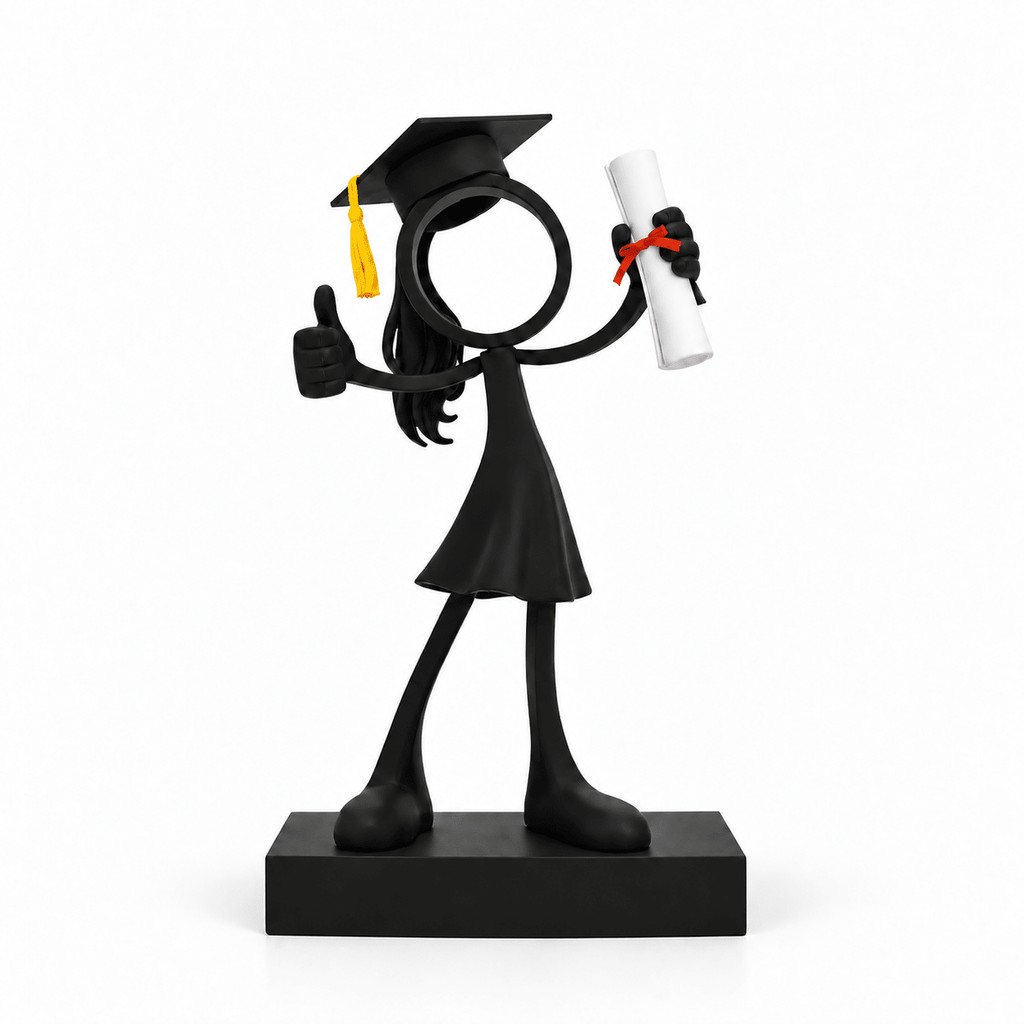 Stickyman Geslaagd Vrouw – cadeau met diploma - 3dbende