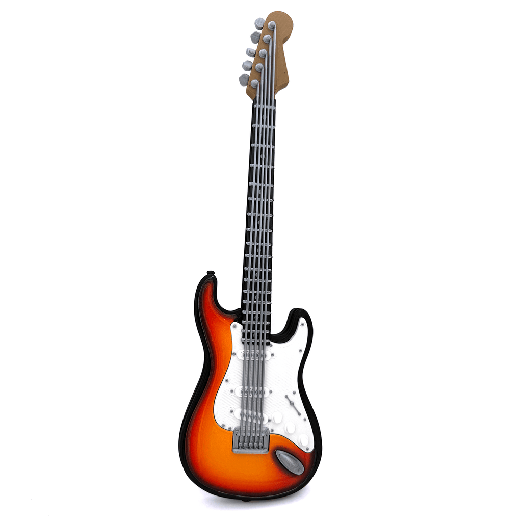 Stickyman gitarist met elektrische gitaar – 3-Color Sunburst - 3dbende