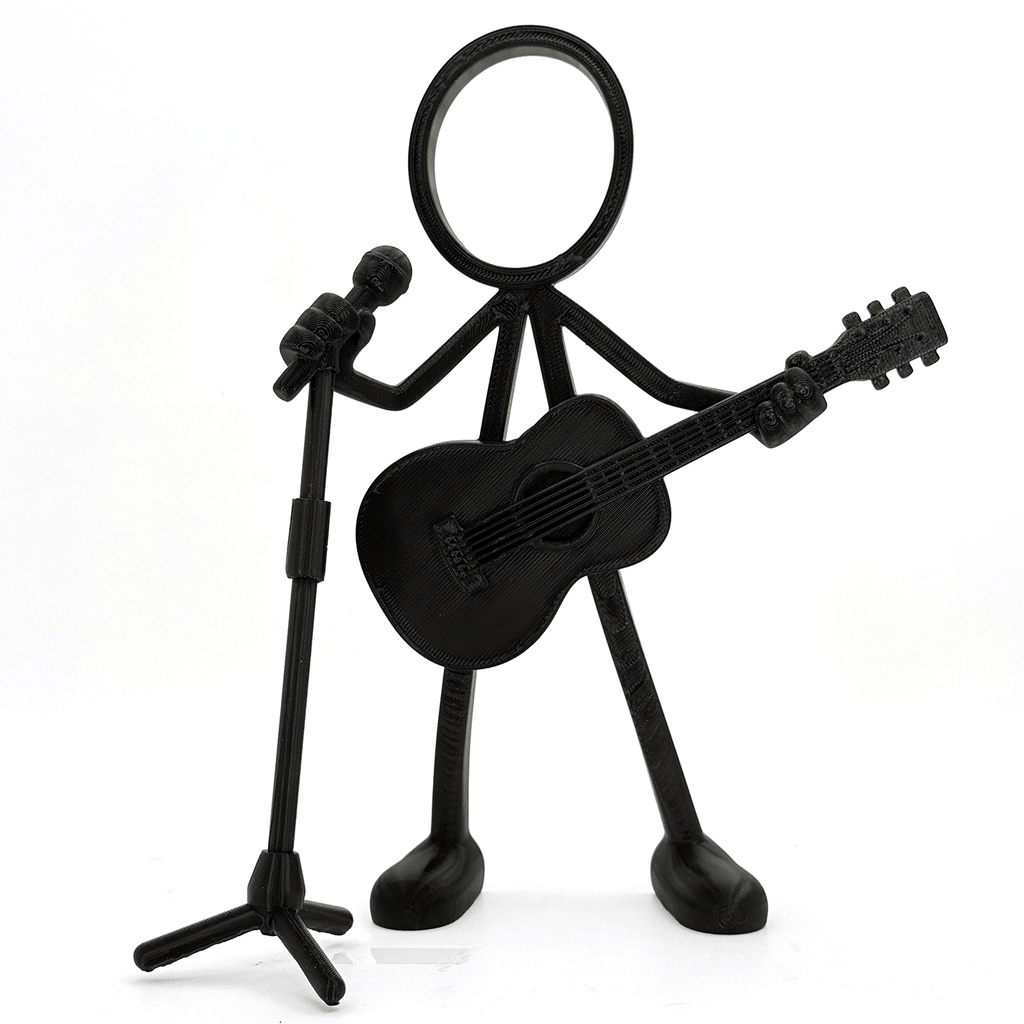 Stickyman Gitarist met Microfoon - 3dbende