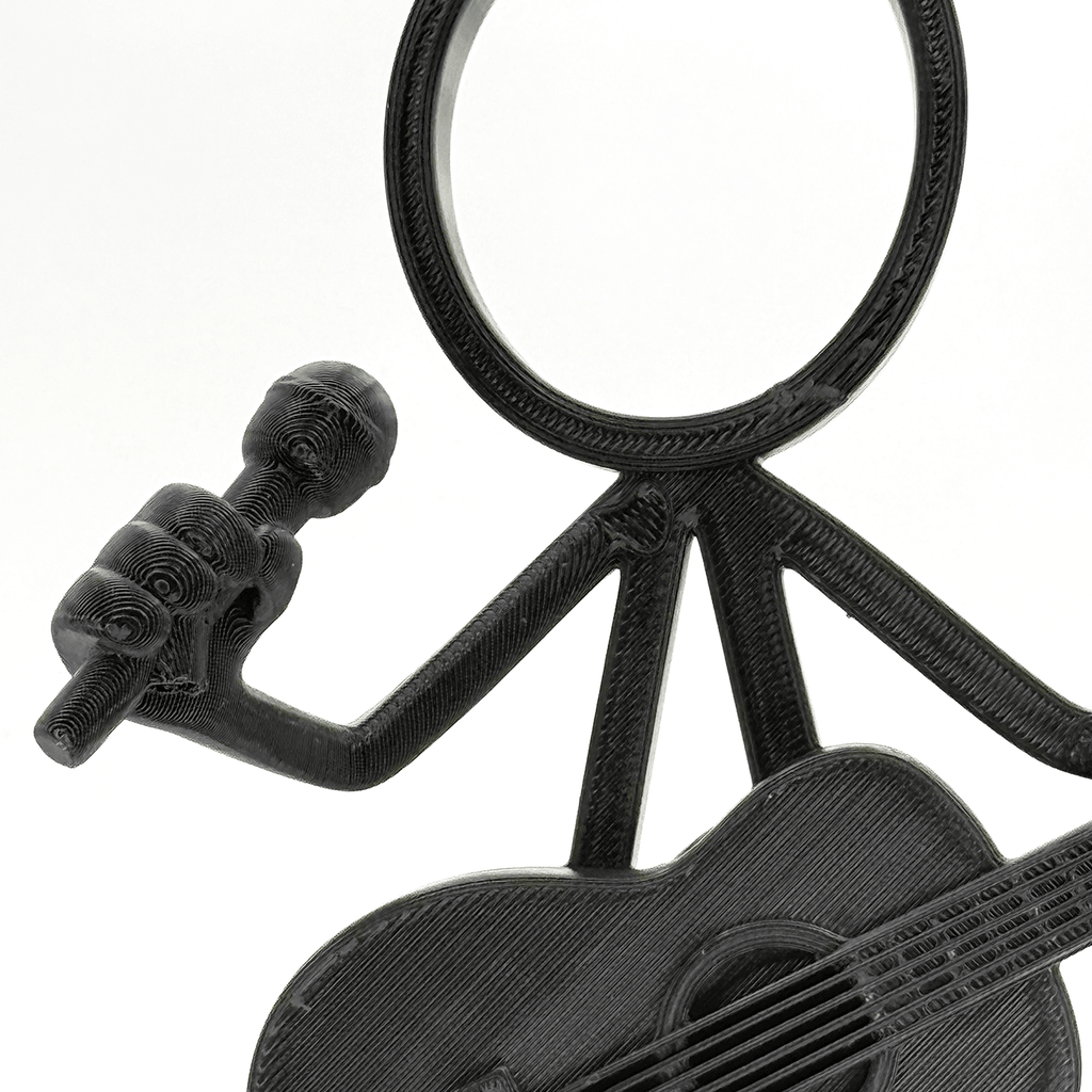Stickyman Gitarist met Microfoon - 3dbende