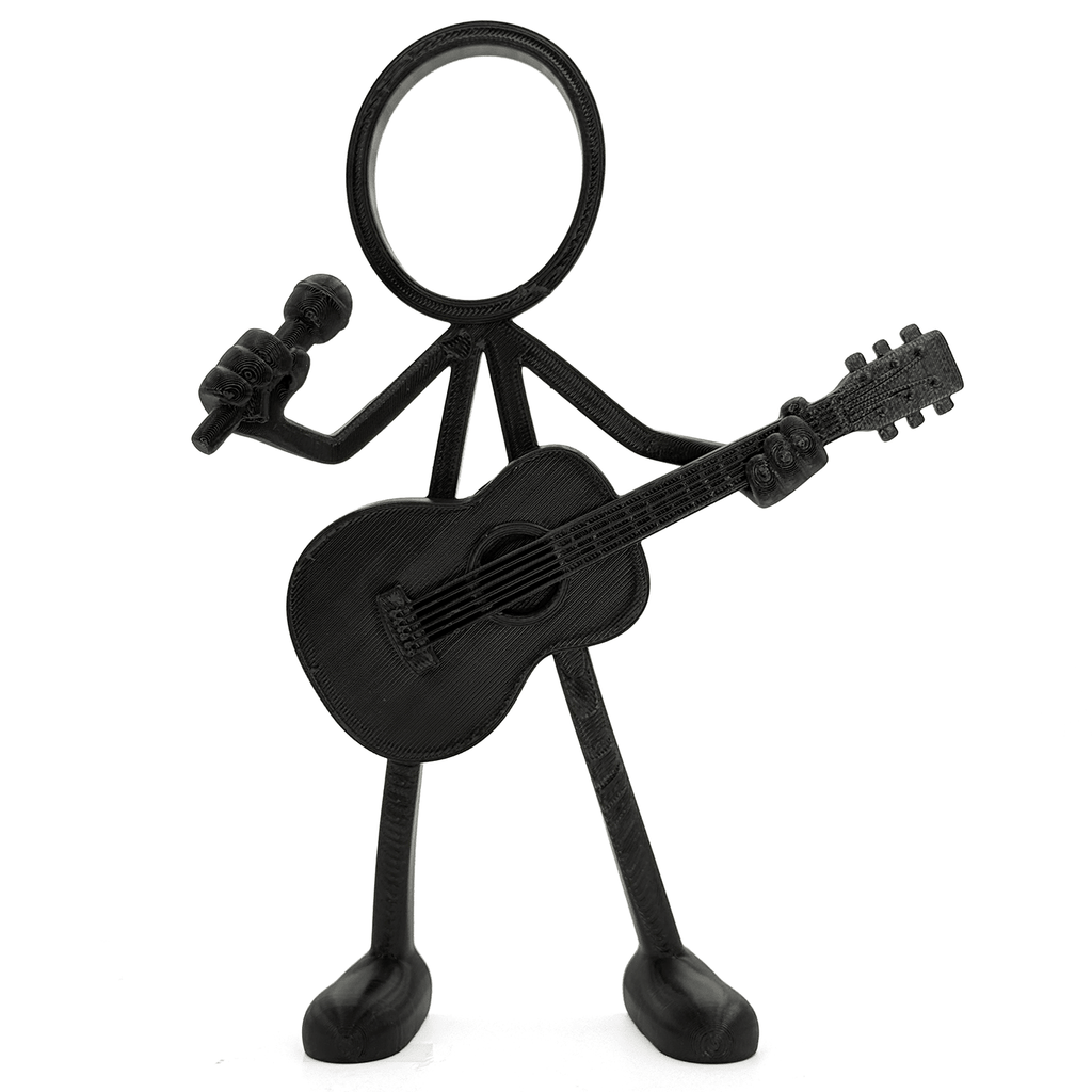 Stickyman Gitarist met Microfoon - 3dbende