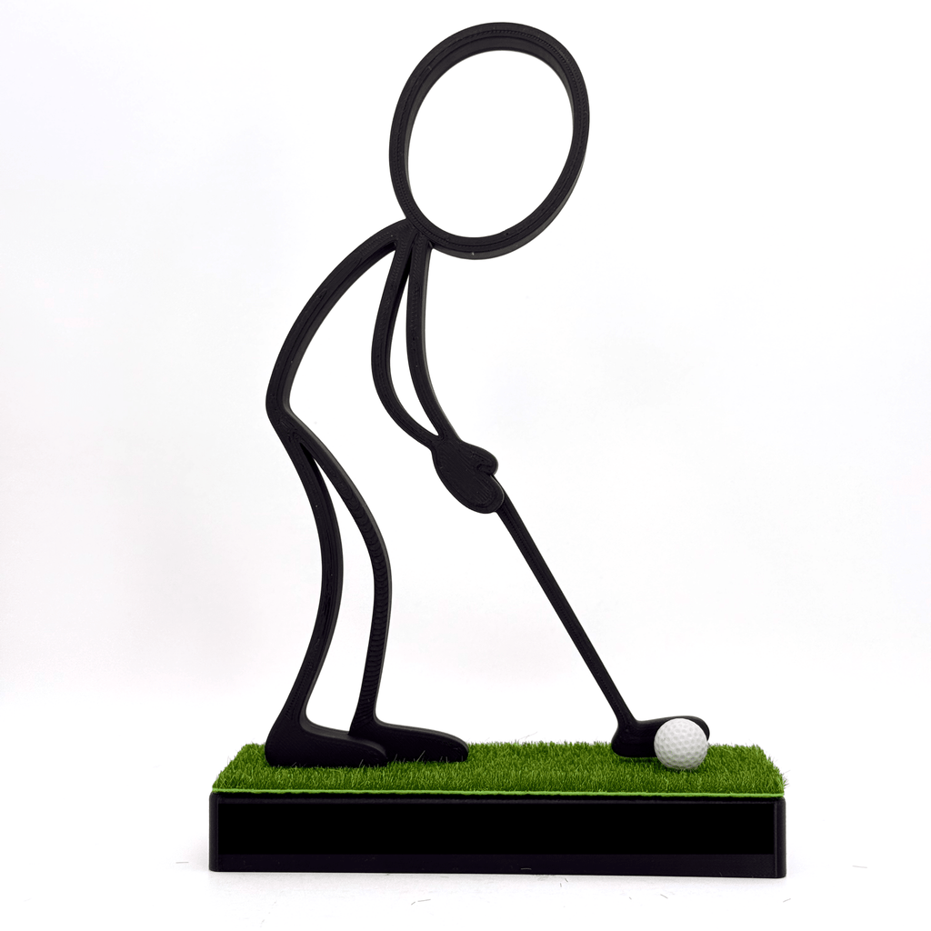 Stickyman Golfer met putter – Het perfecte moment van Putten - 3dbende