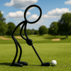 Stickyman Golfer met putter – Het perfecte moment van Putten - 3dbende