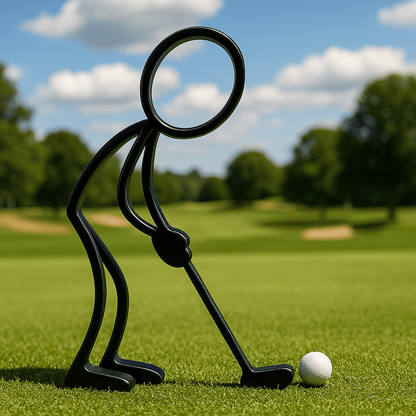 Stickyman Golfer met putter – Het perfecte moment van Putten - 3dbende