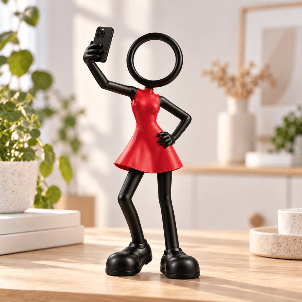 Stickyman Influencer vrouw – cadeau voor content creator - 3dbende