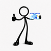 Stickyman internet op witte achtergrond