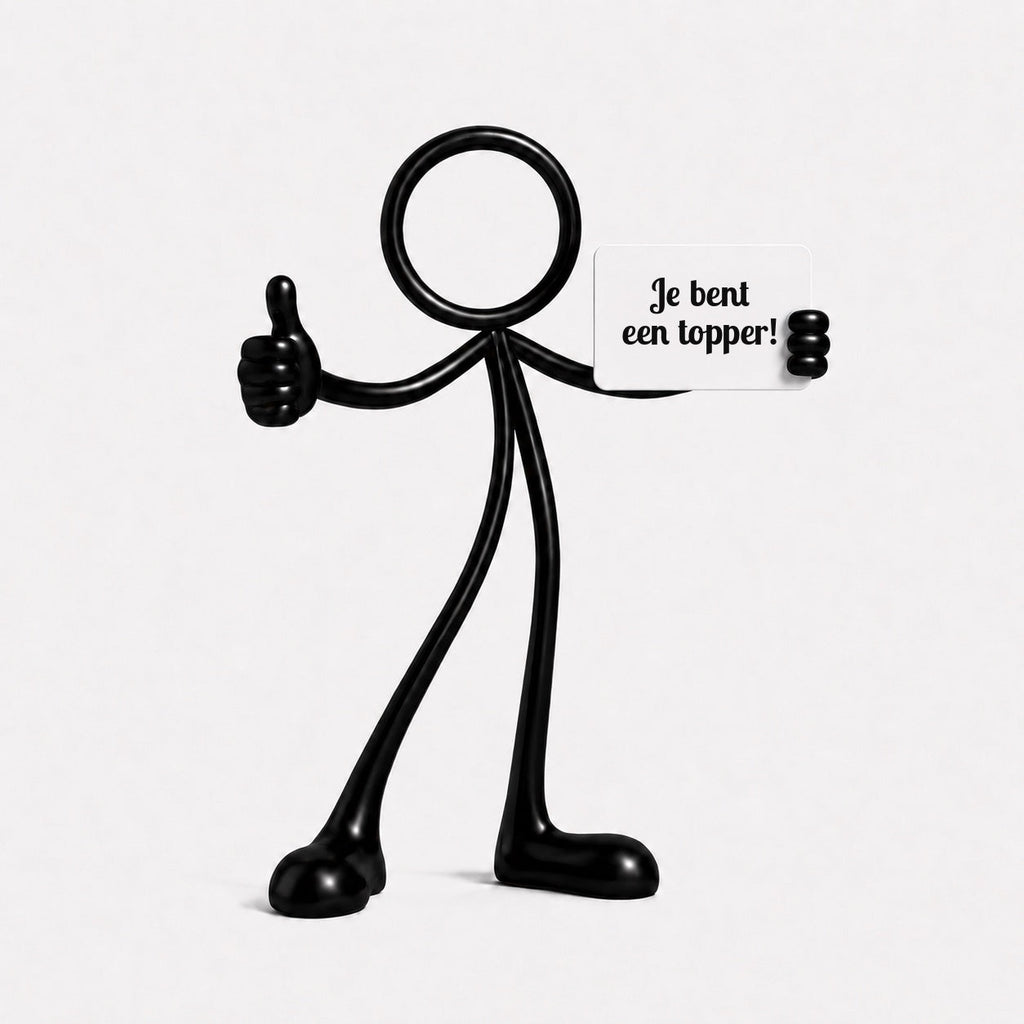 Stickyman Je bent een topper zonder voetstuk op witte achtergrond