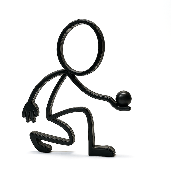 Stickyman Jeu - de - Boules Speler - 3dbende