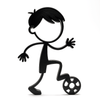 Stickyman Jongen Voetballer - 3dbende