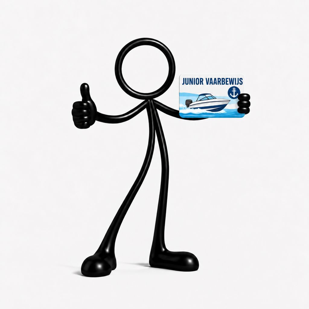 Stickyman junior-vaar op witte achtergrond
