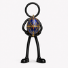 Stickyman met luxe blauw-gouden sier-ei op witte achtergrond