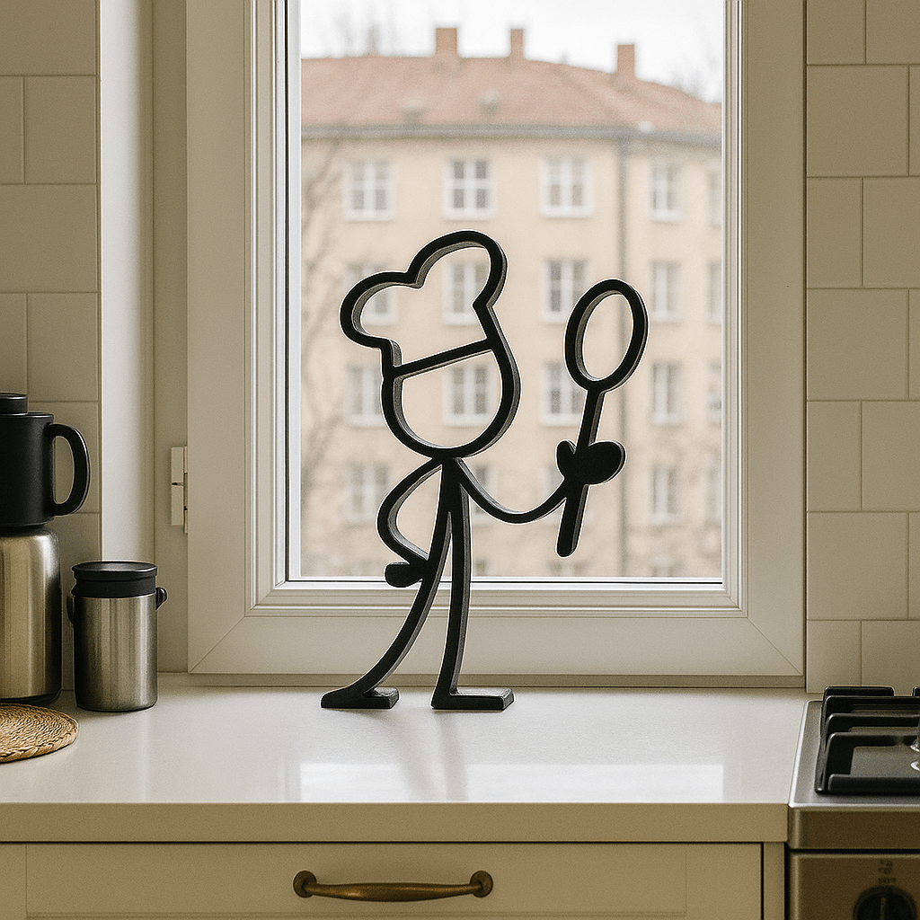 Stickyman Kok decoratie - 3dbende