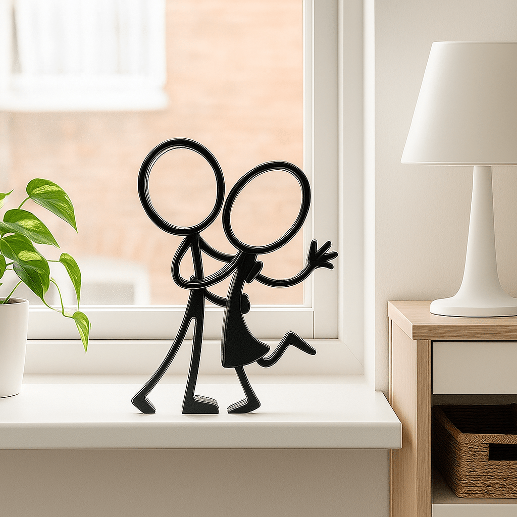 Stickyman Liefdeskoppel – Dansend - decoratie - 3dbende