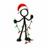 Stickyman met Kerstlichtjes - 3dbende