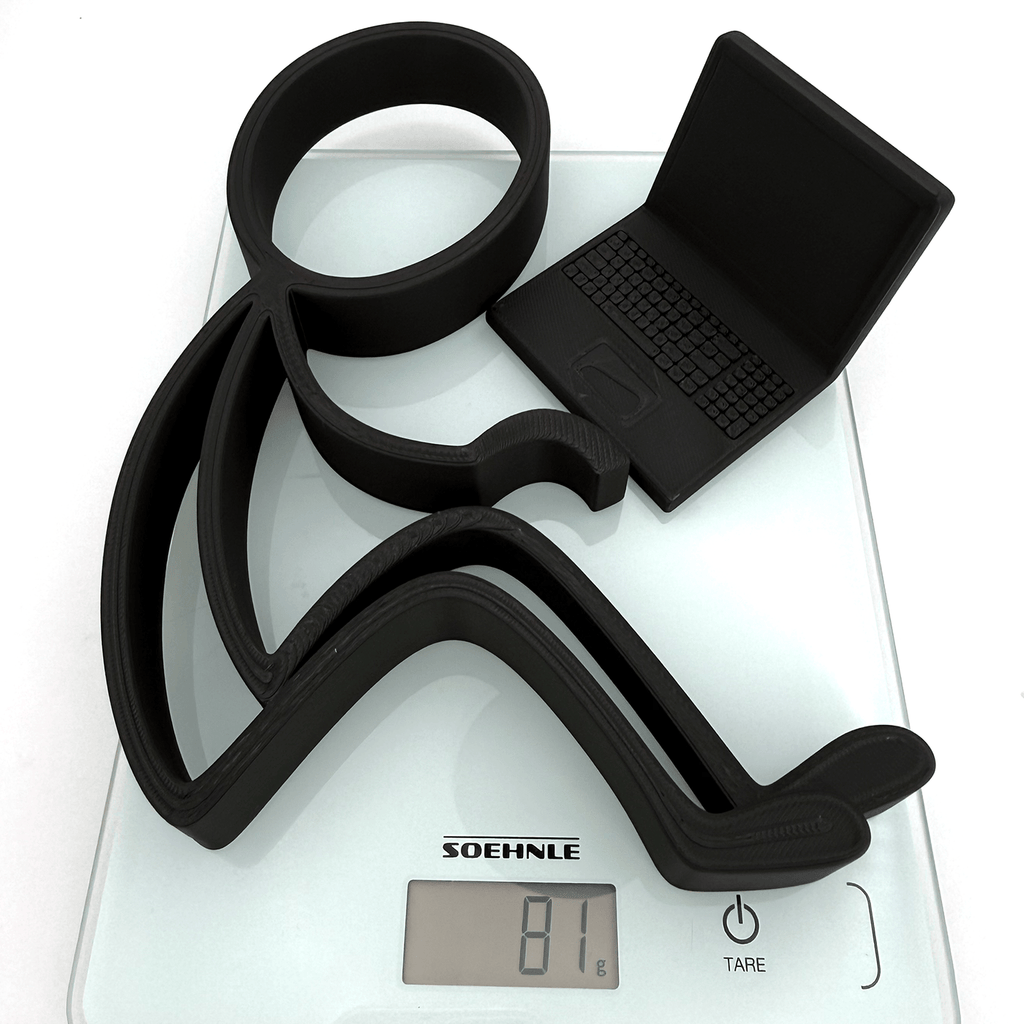 Stickyman met Laptop – Cadeau voor Thuiswerkers & Studenten - 3dbende