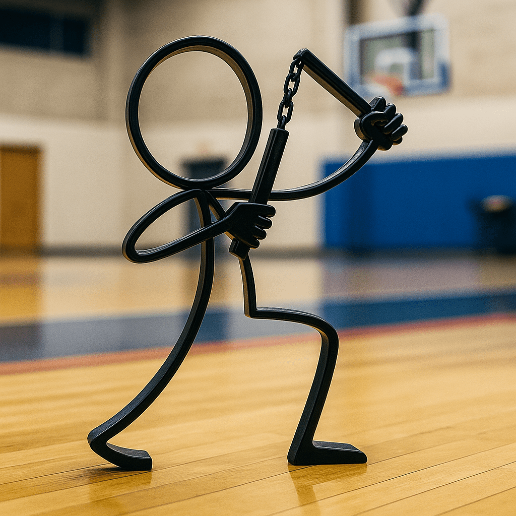 Stickyman Nunchaku - dō – Minimalistische Martial Arts Decoratie - 3dbende