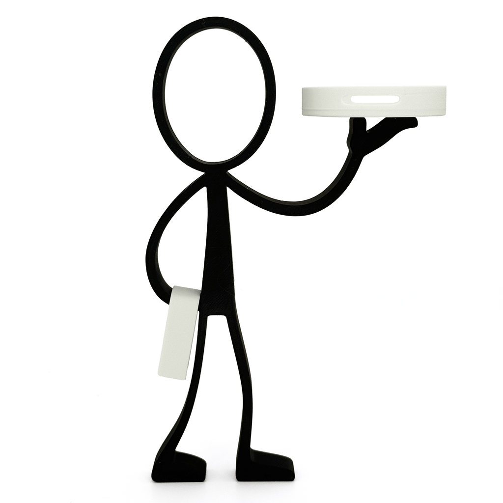 Stickyman Ober – Serveert Stijl met Humor - 3dbende