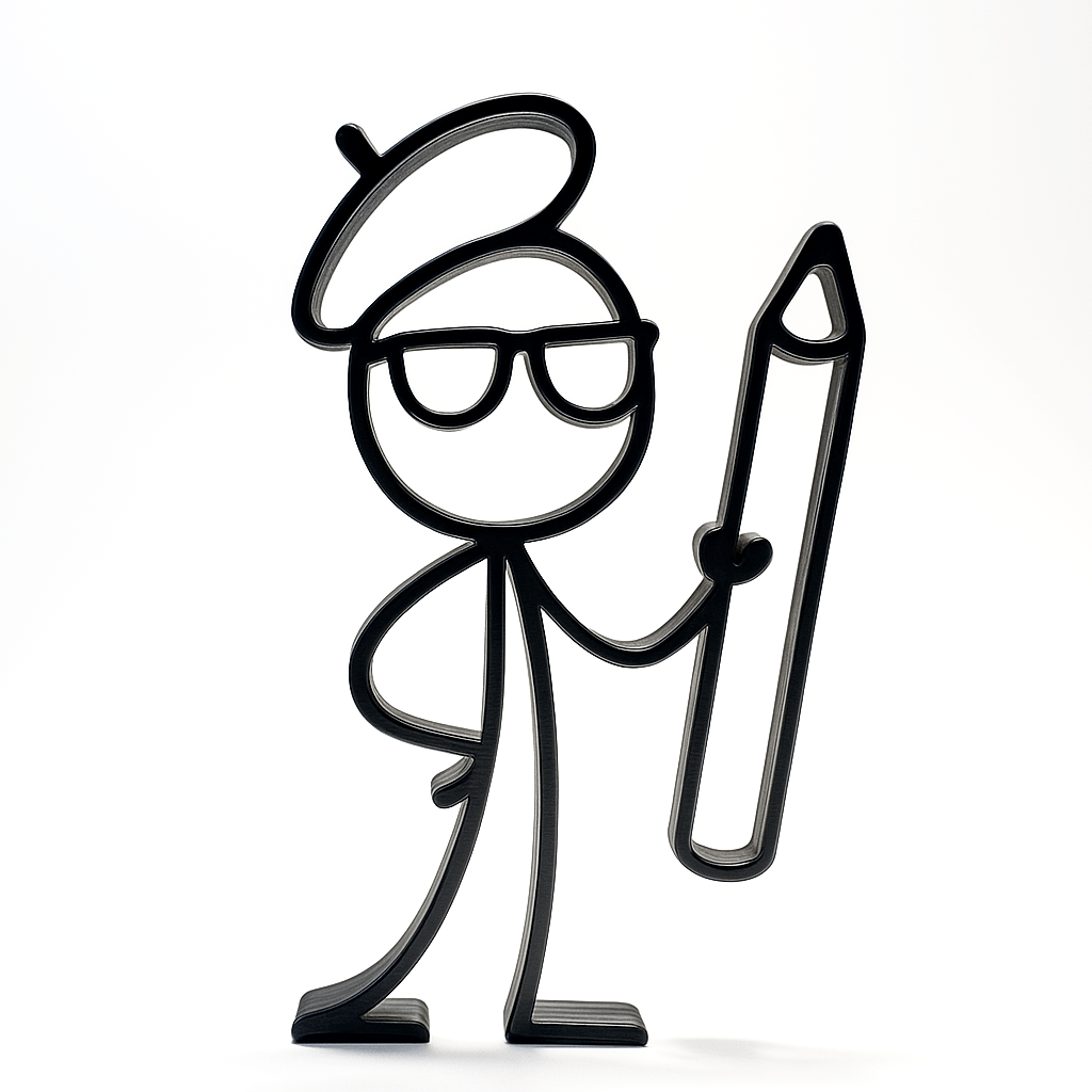 Stickyman Ontwerper decoratie - 3dbende
